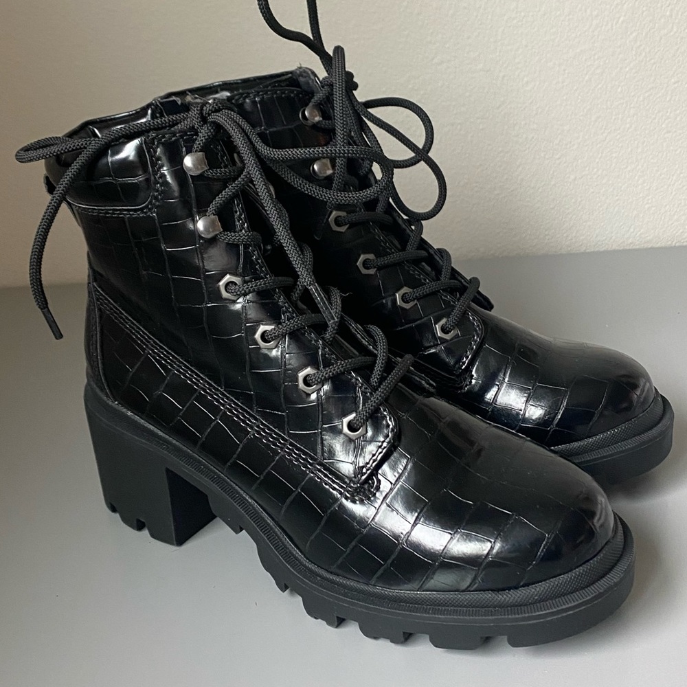 Steve Madden JDillan Black Boots Size 7 Women